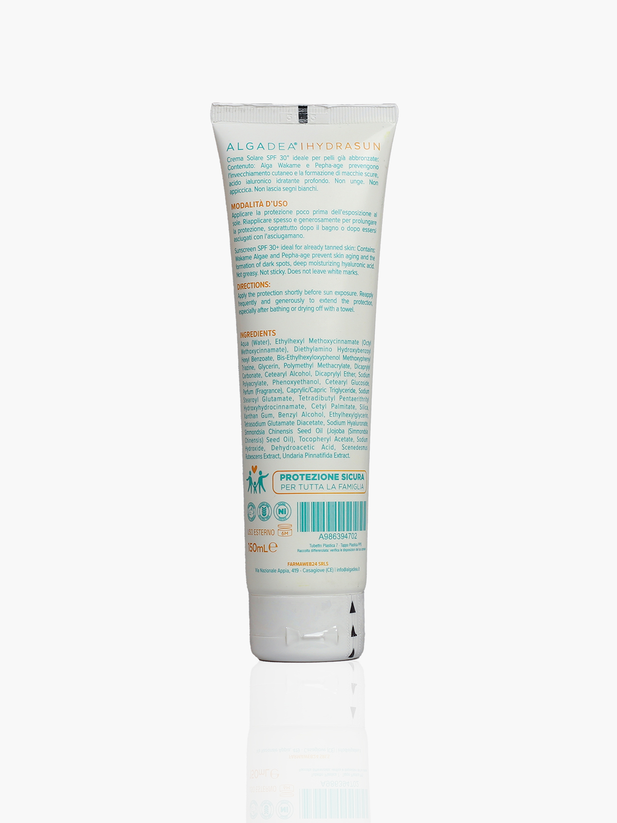 Hydrasun – Crema Solare Protezione Media – Spf 30 da150ml - immagine 2